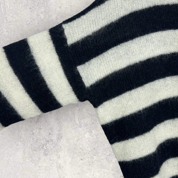 Sezane Nelson Jumper Sweater Striped Size Medium French Knit Mohair Alpaca Pull - Picture 10 of 16